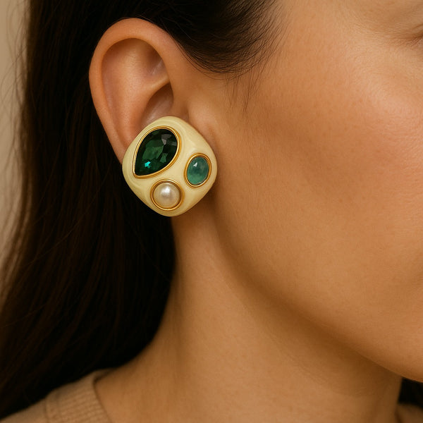Sicily White Earrings